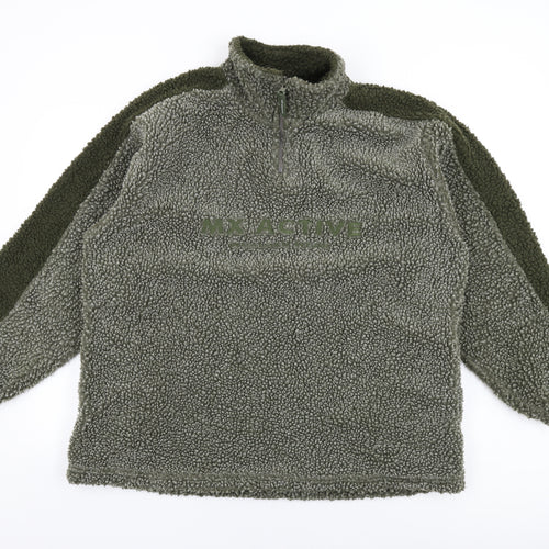 MX Active Mens Green Polyester Pullover Sweatshirt Size L