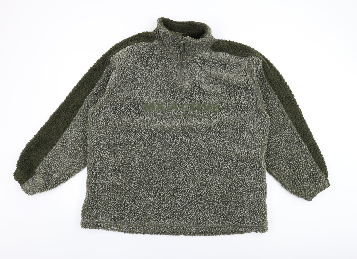 MX Active Mens Green Polyester Pullover Sweatshirt Size L