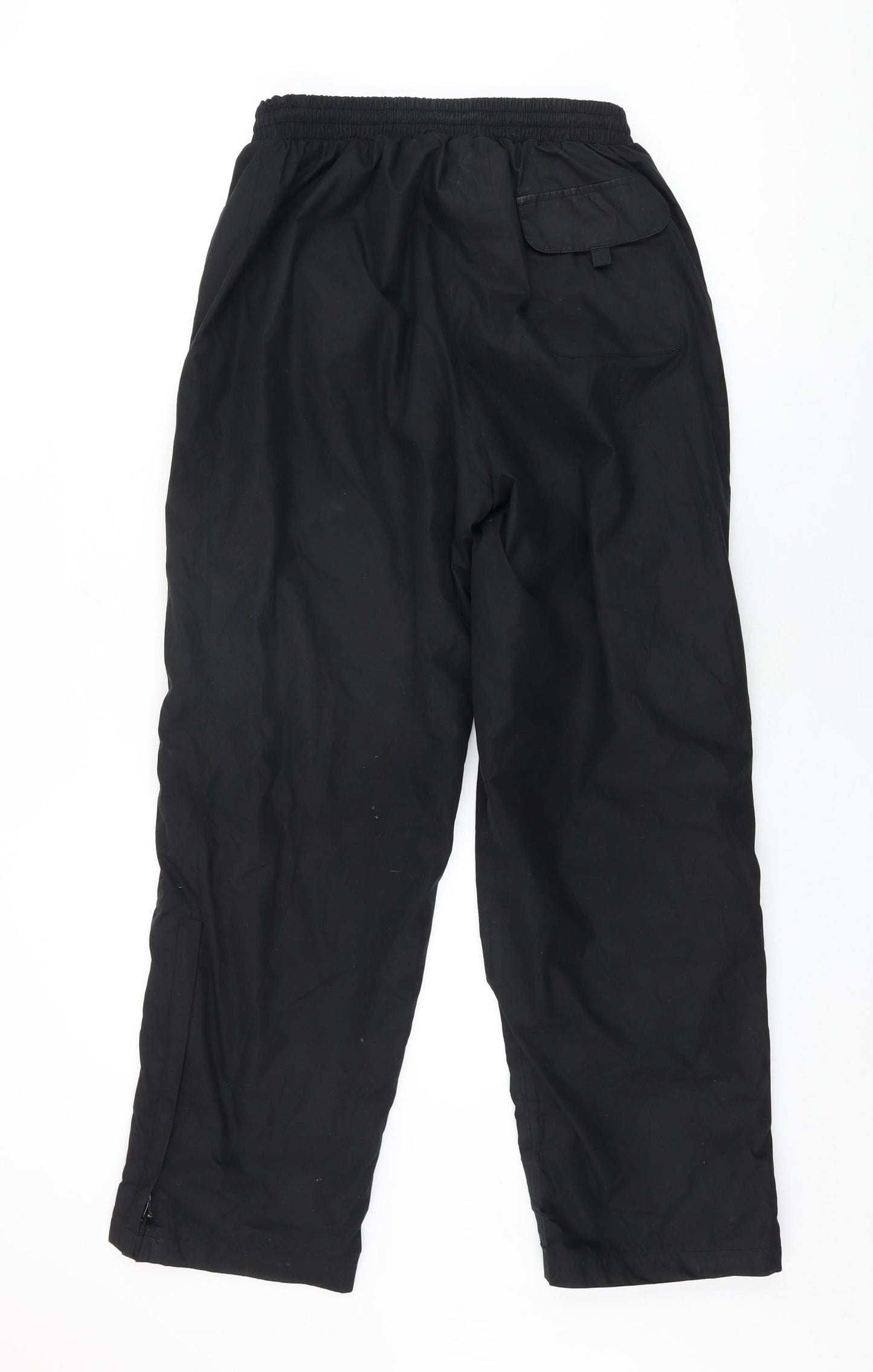 Peter Storm Womens Black Polyester Trousers Size 12 L29 in Regular Drawstring