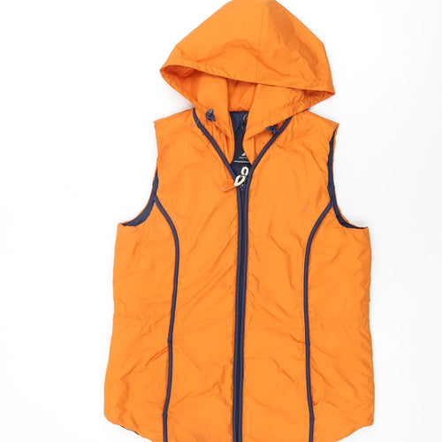 Nautica Womens Orange Gilet Coat Size XS Zip