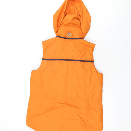Nautica Womens Orange Gilet Coat Size XS Zip