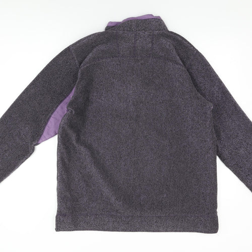 Cotton Traders Womens Purple Polyester Pullover Sweatshirt Size M Zip