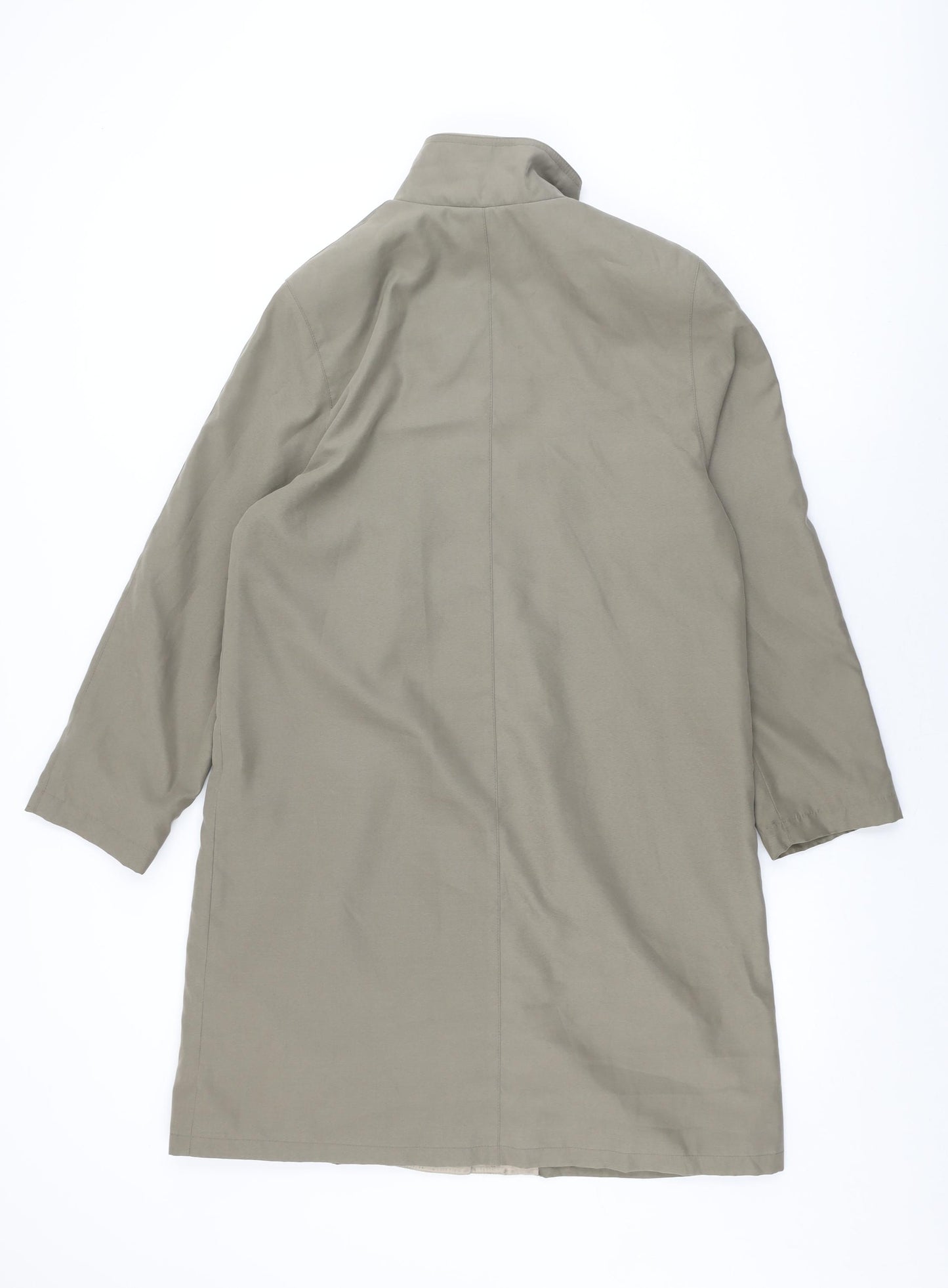 NuAge Womens Beige Overcoat Coat Size 8 Button