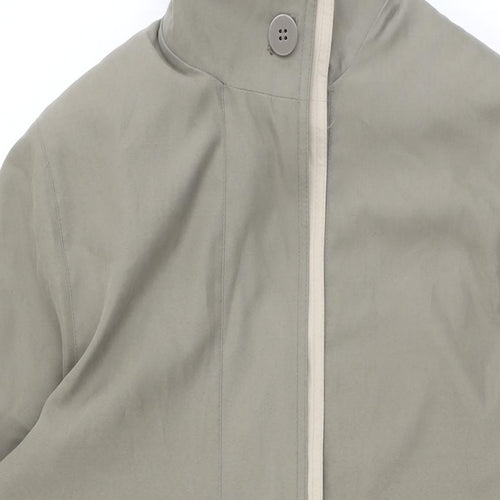 NuAge Womens Beige Overcoat Coat Size 8 Button