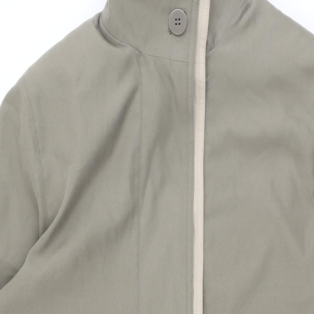 NuAge Womens Beige Overcoat Coat Size 8 Button