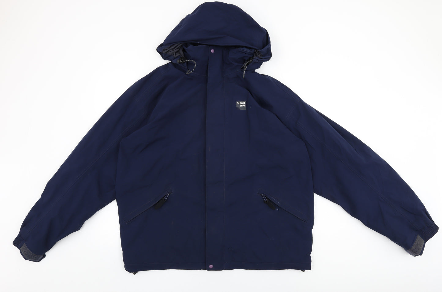 Sprayway Mens Blue Rain Coat Coat Size L Zip