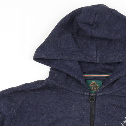 Luke Sport Mens Blue Cotton Full Zip Hoodie Size M