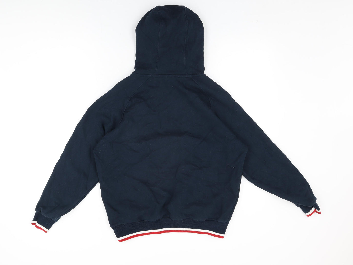 England Rugby Womens Blue Cotton Pullover Hoodie Size S Pullover