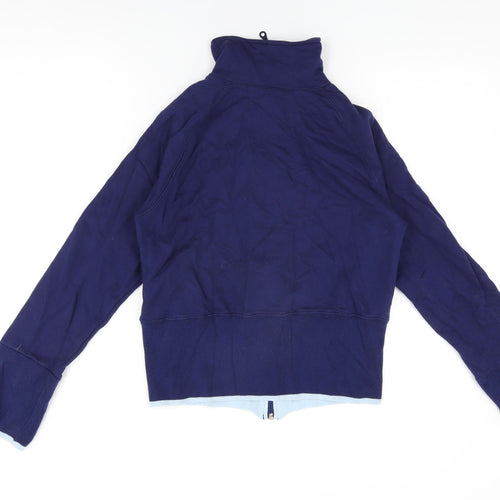 ELLE Womens Blue Cotton Full Zip Sweatshirt Size L Zip