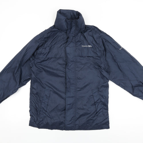 Trespass Boys Blue Rain Coat Coat Size 11-12 Years Zip