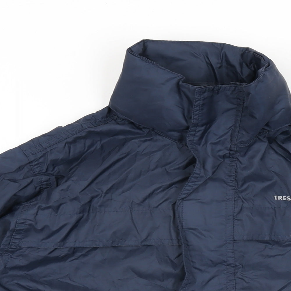 Trespass Boys Blue Rain Coat Coat Size 11-12 Years Zip