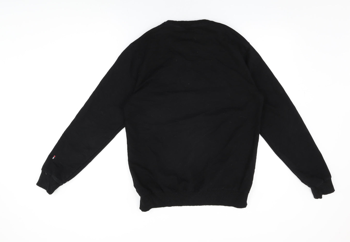 Tommy Hilfiger Mens Black Cotton Pullover Sweatshirt Size M - Tommy Hilfiger Logo