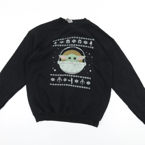 Star Wars Womens Black Cotton Pullover Sweatshirt Size XL Pullover - Baby Yoda, Christmas Jumper