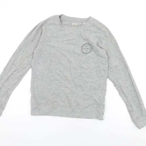 Jack Wills Womens Grey Cotton Pullover Sweatshirt Size 8 Pullover