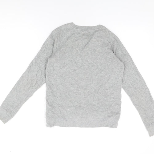 Jack Wills Womens Grey Cotton Pullover Sweatshirt Size 8 Pullover