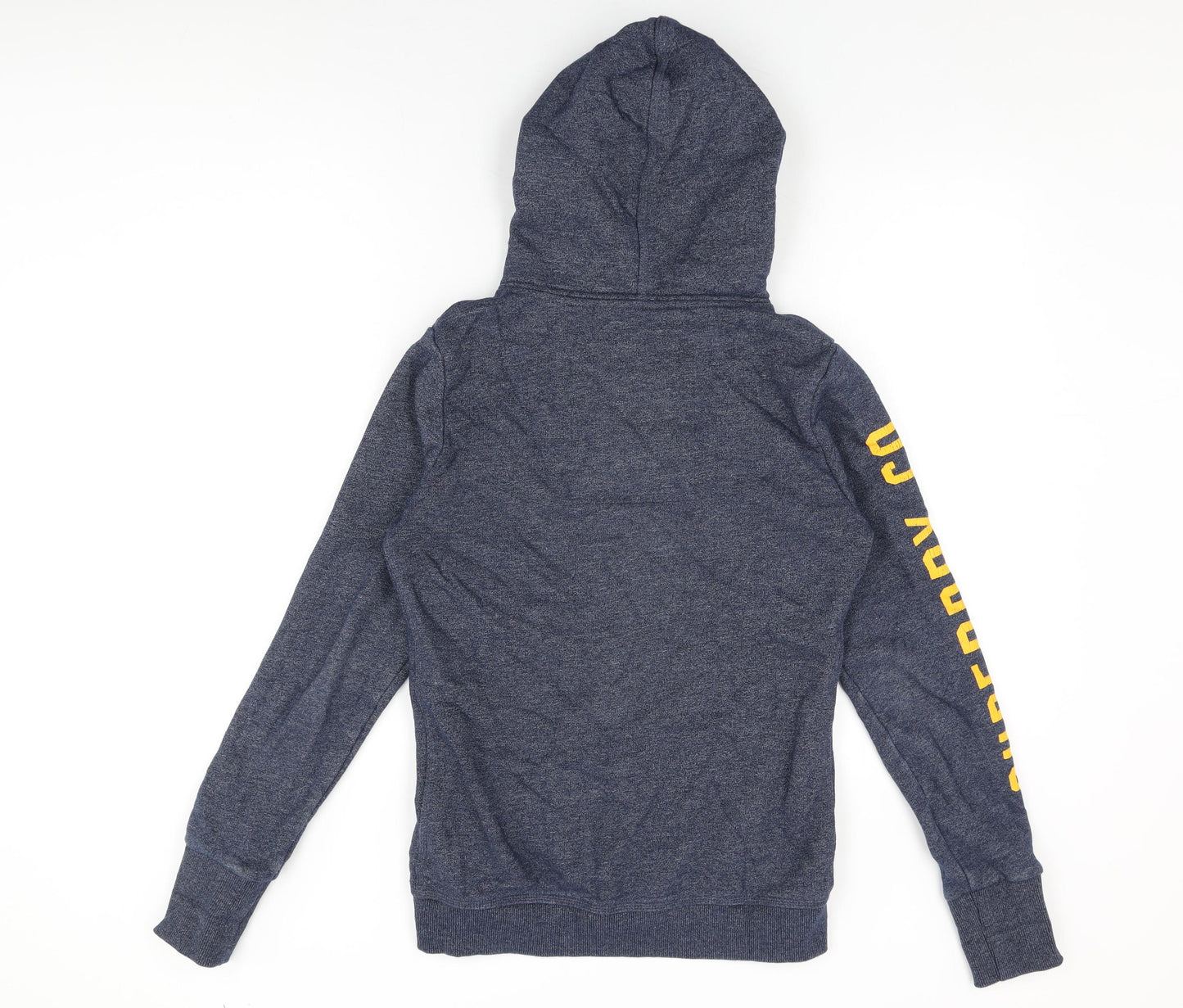 Superdry Mens Blue Cotton Full Zip Hoodie Size S