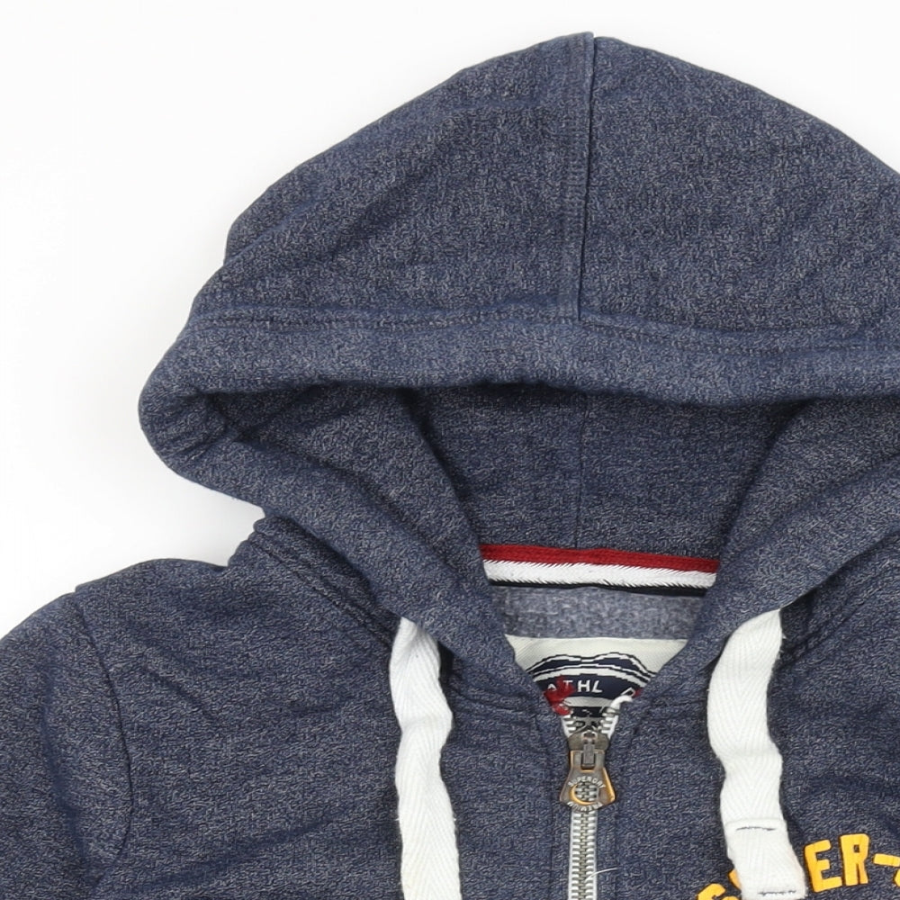 Superdry Mens Blue Cotton Full Zip Hoodie Size S