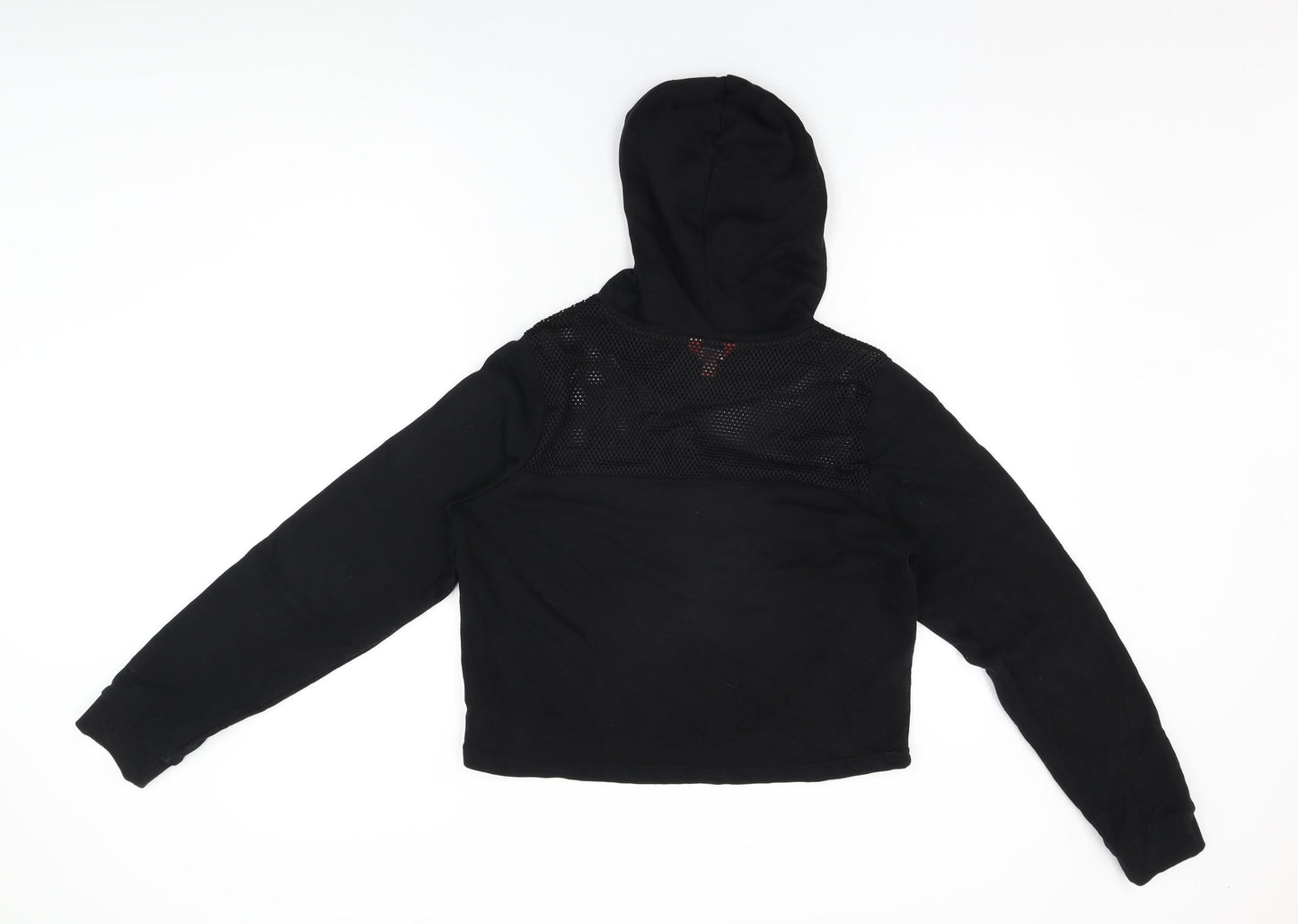 GUESS Womens Black Cotton Pullover Hoodie Size M Pullover - Guess Logo