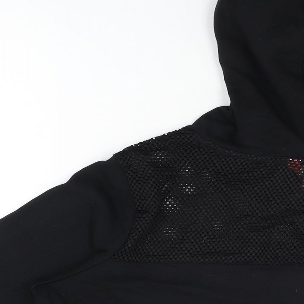GUESS Womens Black Cotton Pullover Hoodie Size M Pullover - Guess Logo