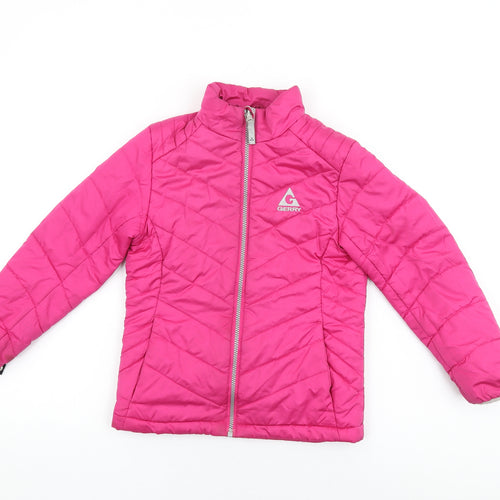 Gerry Girls Pink Puffer Jacket Coat Size 7-8 Years Zip