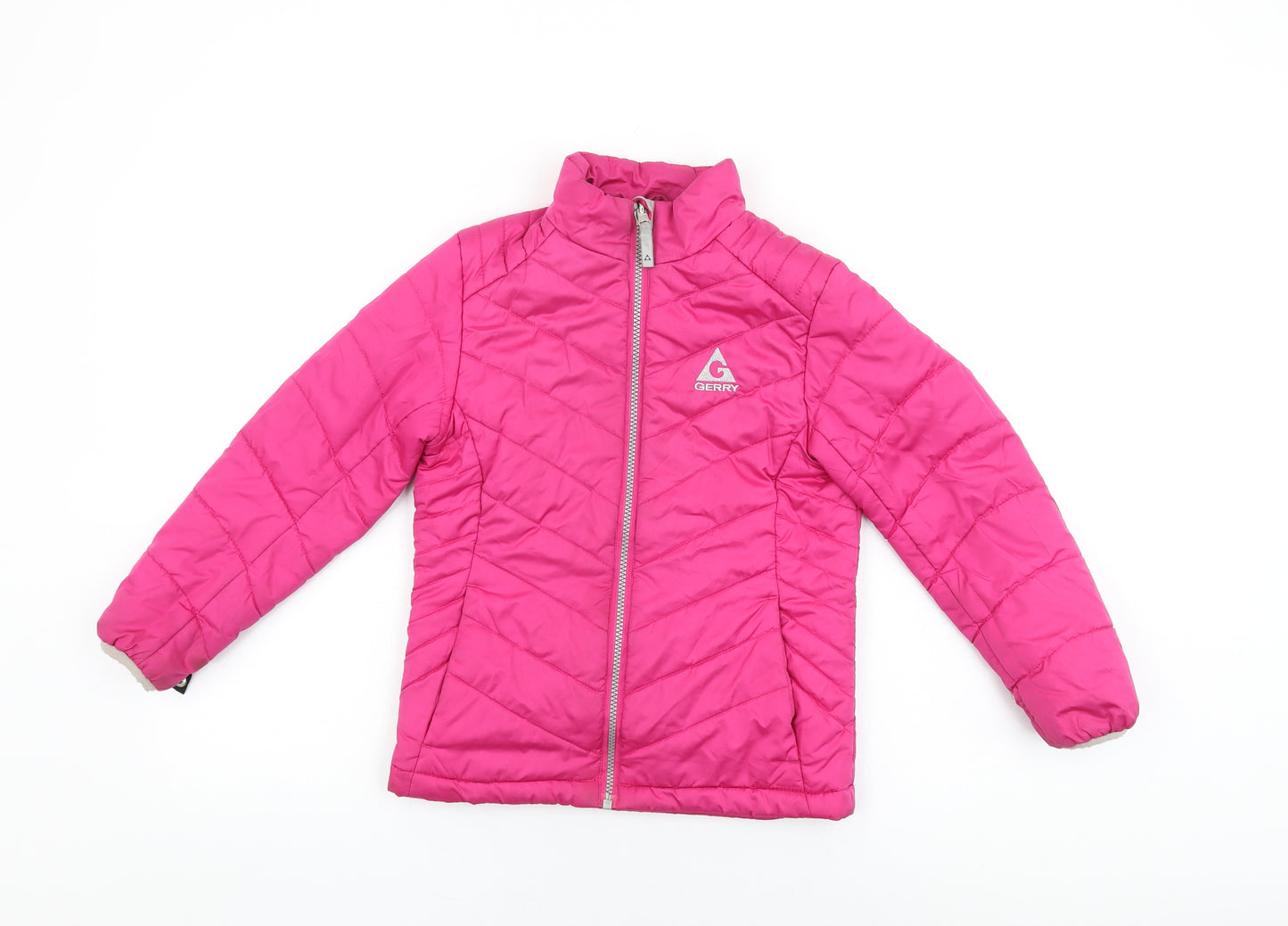 Gerry Girls Pink Puffer Jacket Coat Size 7-8 Years Zip