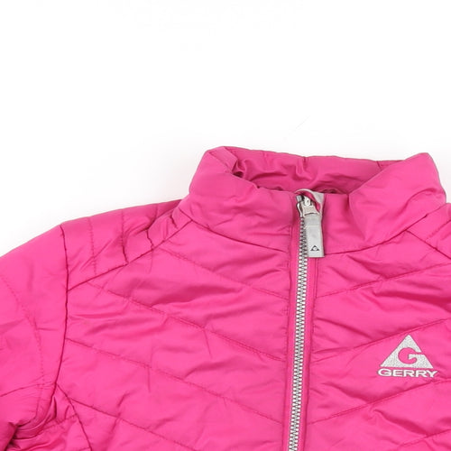 Gerry Girls Pink Puffer Jacket Coat Size 7-8 Years Zip