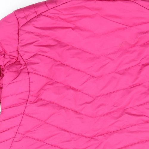 Gerry Girls Pink Puffer Jacket Coat Size 7-8 Years Zip