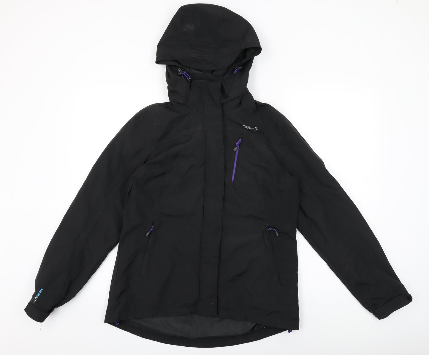 Gelert Womens Black Rain Coat Coat Size 12 Zip