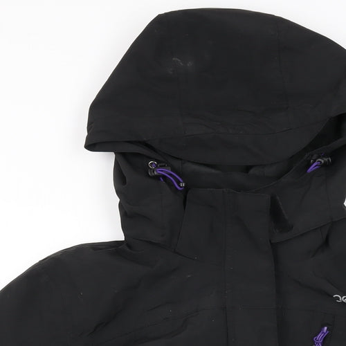 Gelert Womens Black Rain Coat Coat Size 12 Zip
