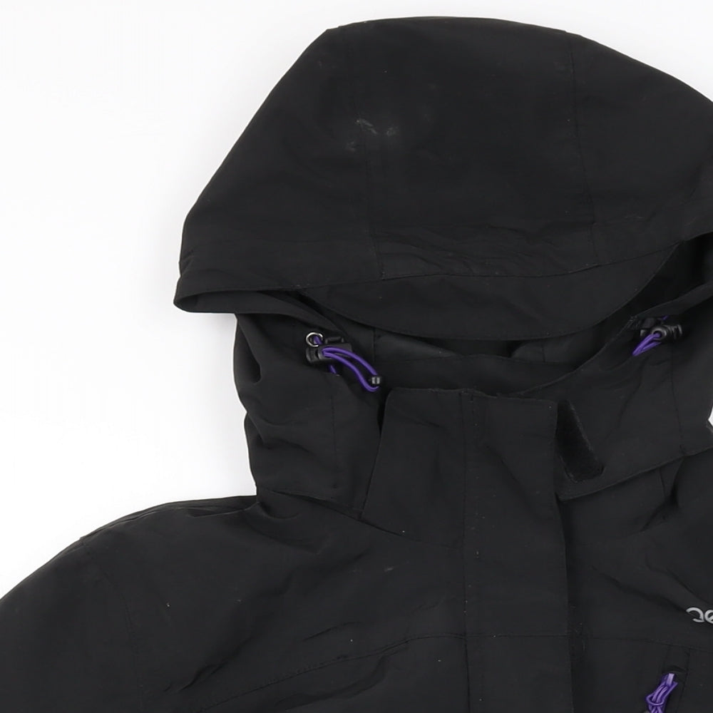 Gelert Womens Black Rain Coat Coat Size 12 Zip