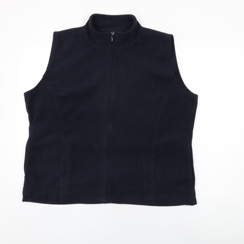 Isle Womens Blue Gilet Jacket Size 22 Zip