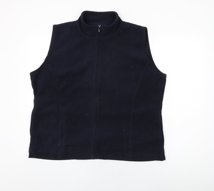 Isle Womens Blue Gilet Jacket Size 22 Zip