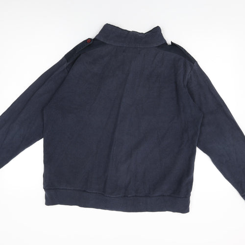 FU2 Mens Blue Cotton Full Zip Sweatshirt Size L