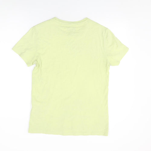 Superdry Mens Green Cotton T-Shirt Size S Round Neck - Vintage Superdry Logo
