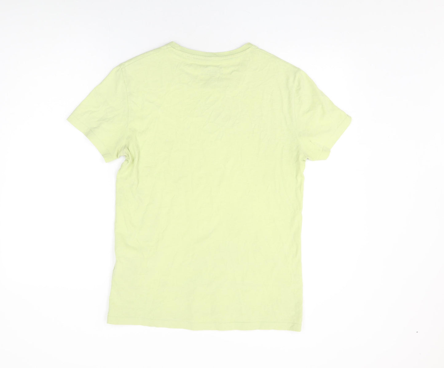 Superdry Mens Green Cotton T-Shirt Size S Round Neck - Vintage Superdry Logo