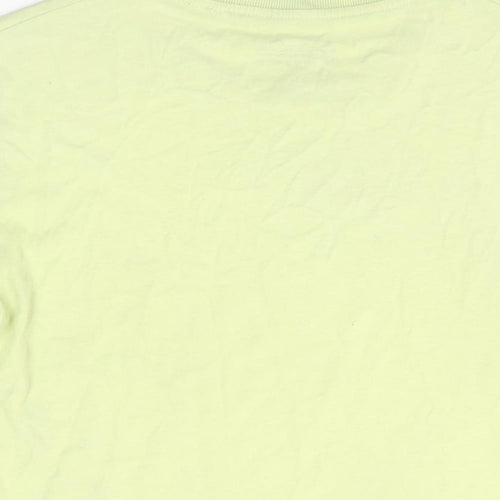 Superdry Mens Green Cotton T-Shirt Size S Round Neck - Vintage Superdry Logo