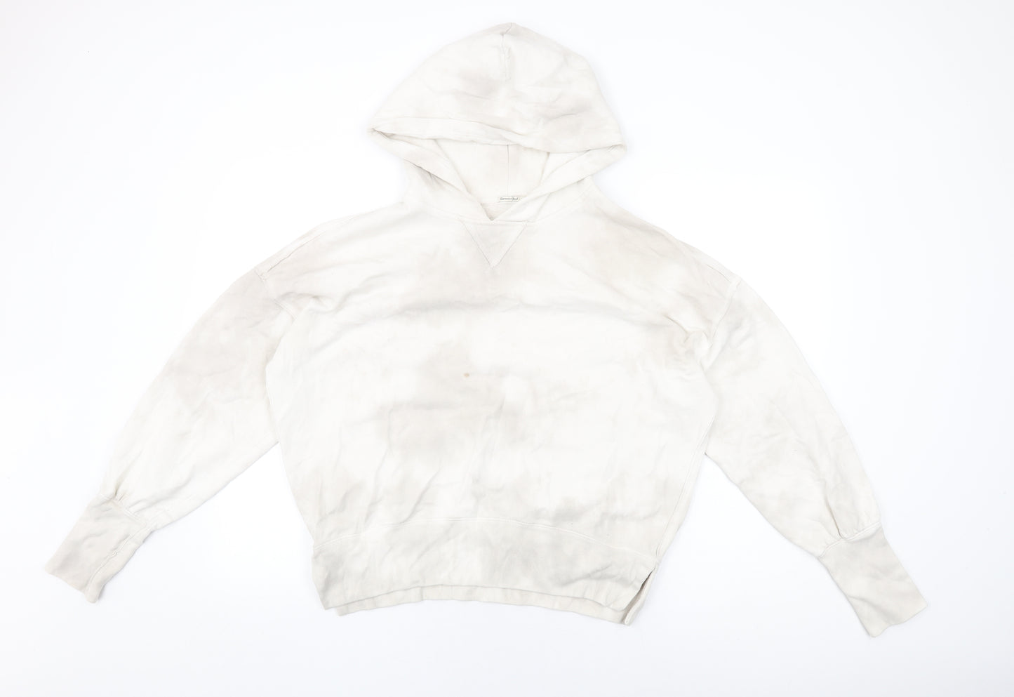 Abercrombie & Fitch Womens White Geometric Cotton Pullover Hoodie Size S Pullover - Tie Dye