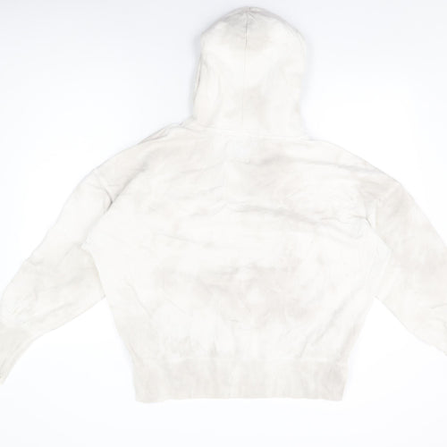 Abercrombie & Fitch Womens White Geometric Cotton Pullover Hoodie Size S Pullover - Tie Dye