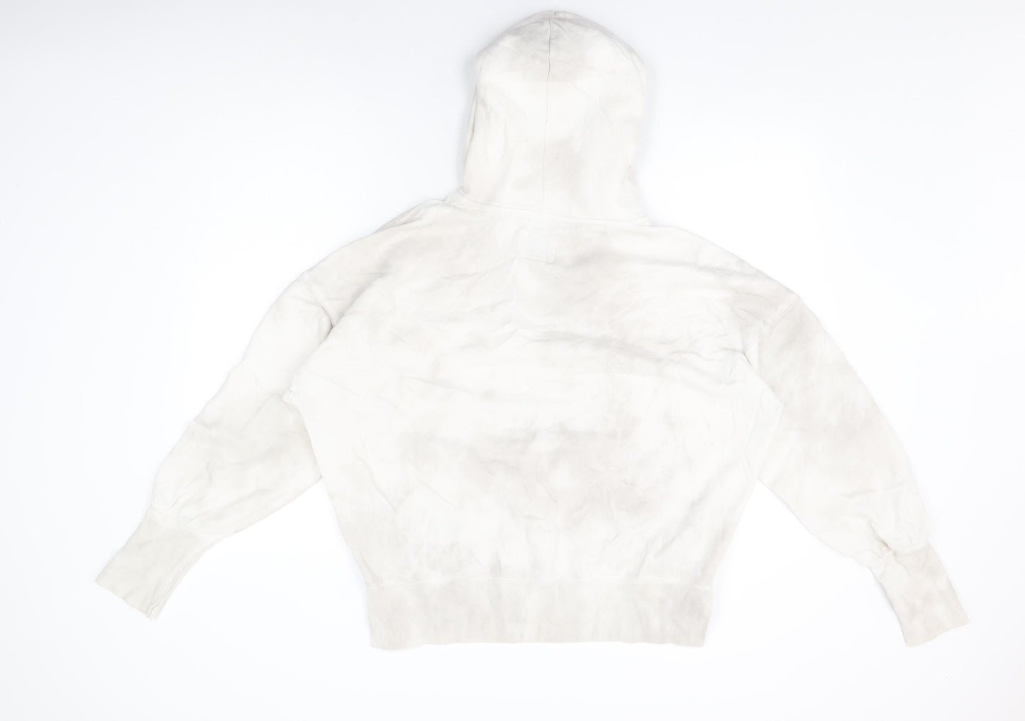 Abercrombie & Fitch Womens White Geometric Cotton Pullover Hoodie Size S Pullover - Tie Dye
