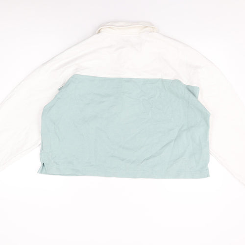 Weekday Womens White Cotton Basic T-Shirt Size S Collared