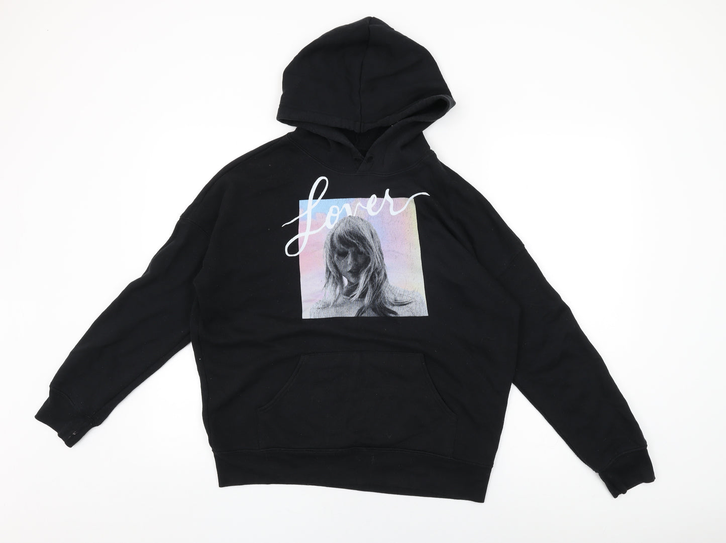 Taylor Swift Womens Black Cotton Pullover Hoodie Size S Pullover - Lover, Taylor Swift Print