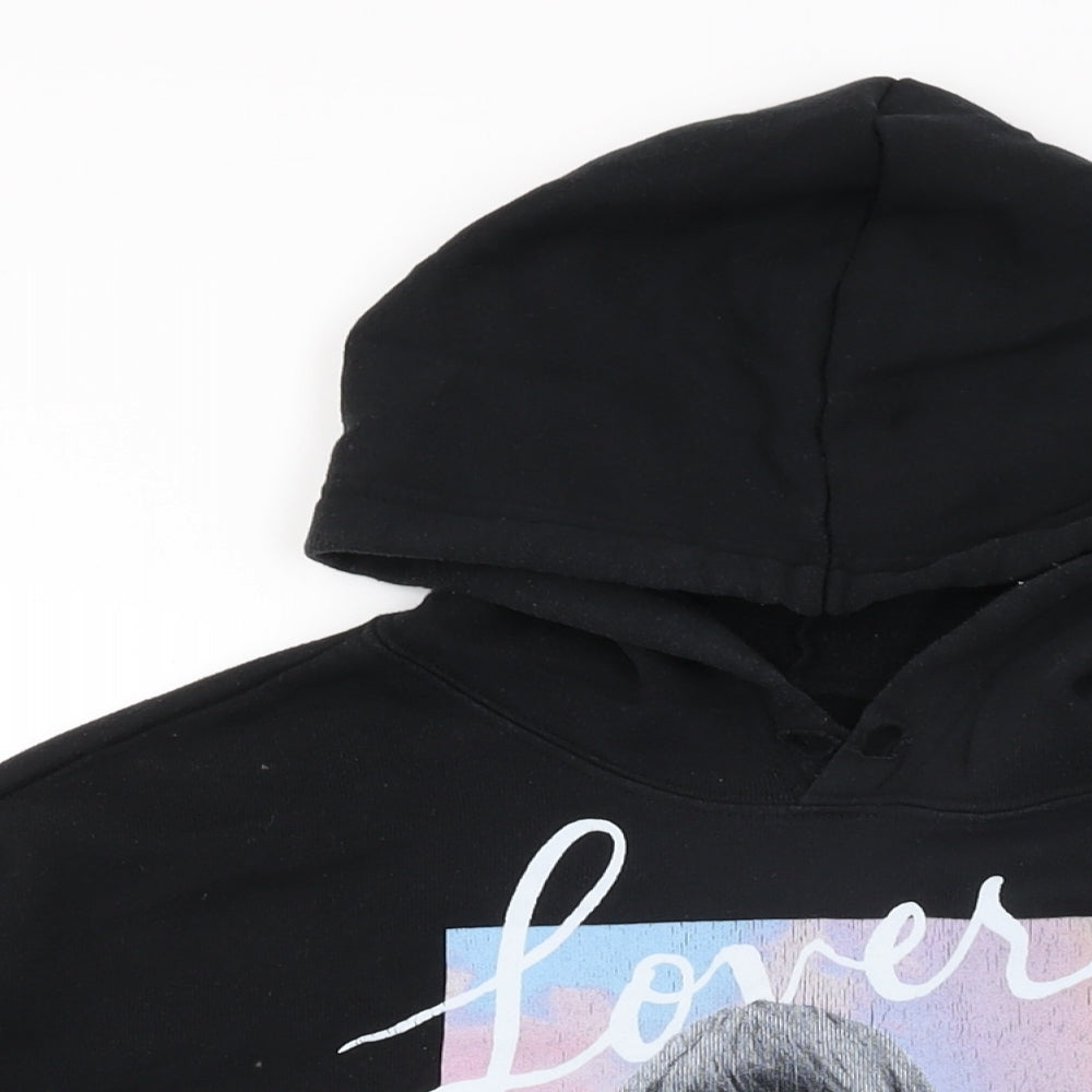 Taylor Swift Womens Black Cotton Pullover Hoodie Size S Pullover - Lover, Taylor Swift Print