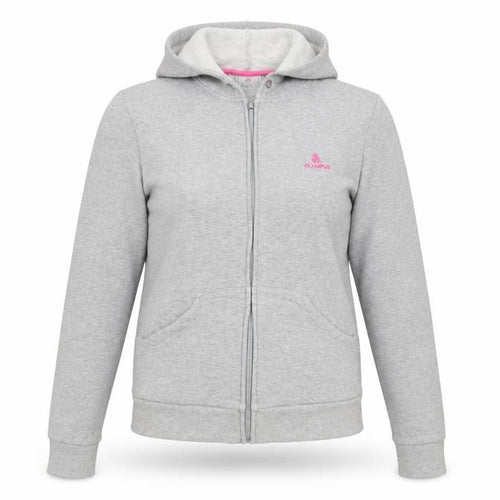 Olympus Womens Grey Cotton Full Zip Hoodie Size 12 Zip