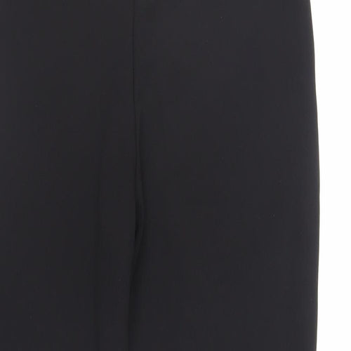 H&M Womens Black Polyester Trousers Size M L32 in Regular - Elasticated Waist