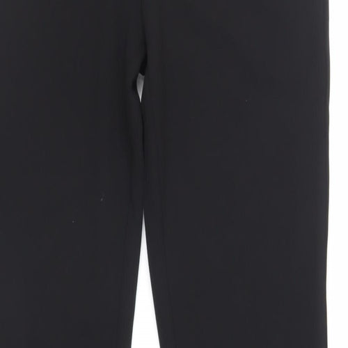 H&M Womens Black Polyester Trousers Size M L32 in Regular - Elasticated Waist