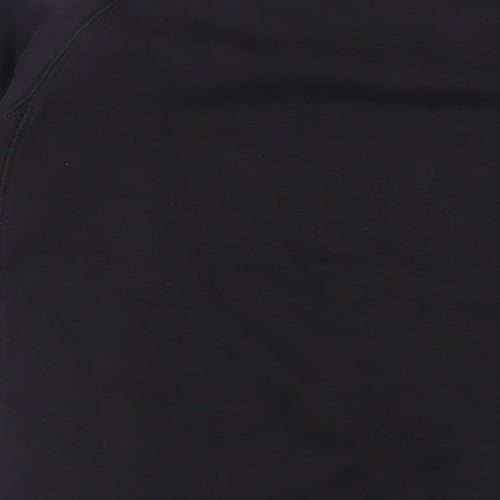 Smiley Mens Black Cotton Pullover Sweatshirt Size L