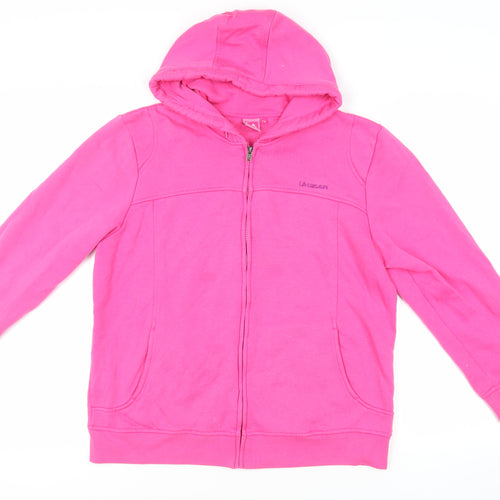 LA Gear Womens Pink Polyester Full Zip Hoodie Size 18 Zip - Logo Pockets