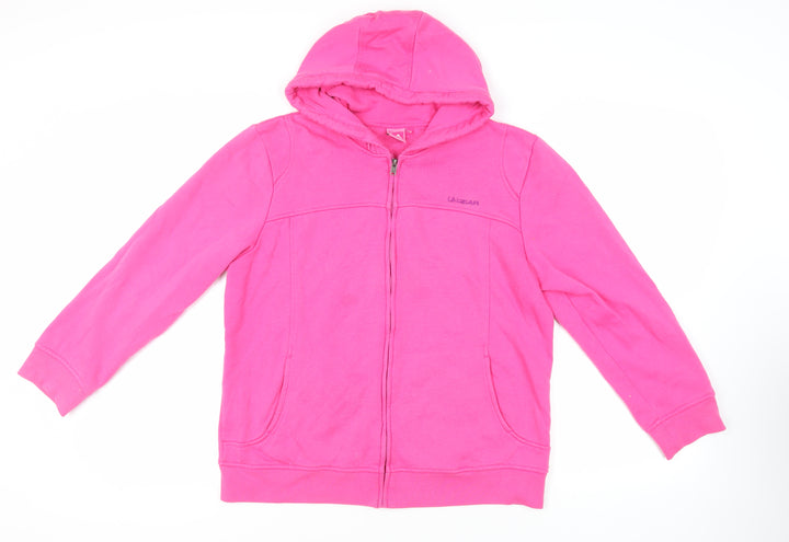 LA Gear Womens Pink Polyester Full Zip Hoodie Size 18 Zip - Logo Pockets