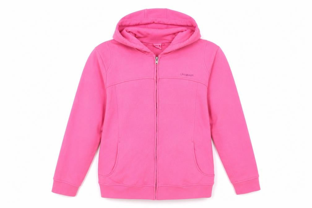 LA Gear Womens Pink Polyester Full Zip Hoodie Size 18 Zip - Logo Pockets