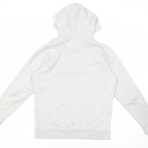 Pull&Bear Mens Grey Cotton Pullover Hoodie Size S